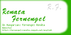 renata fernengel business card